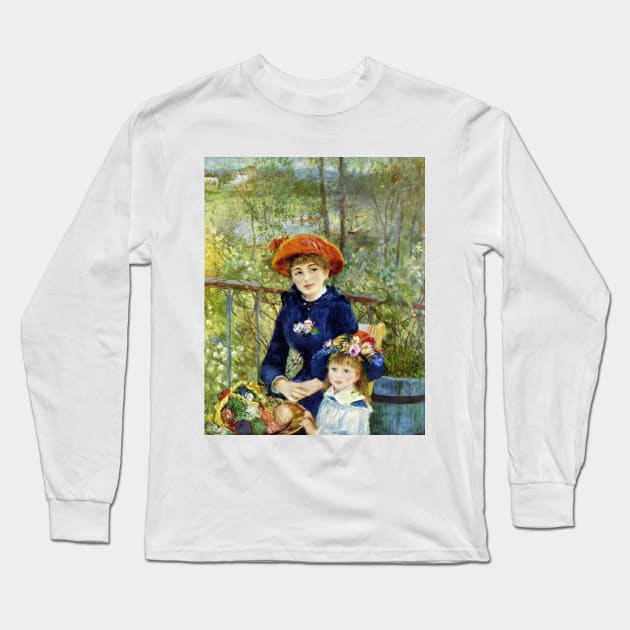 Two Sisters (On the Terrace) By Pierre Renoir Long Sleeve T-Shirt by MasterpieceCafe